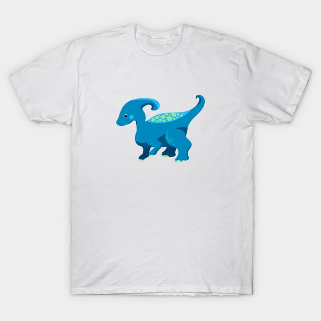 blue cute dinosaur T-Shirt by  ESHA-Studio